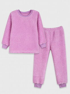 Теплая пижама для девочки вельсофт махра Фламинго розовая 855-919 - цена
