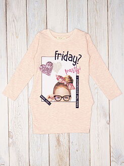 Туника для девочки Breeze Friday Party персиковая 12666 - фото