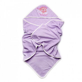 Детское полотенце для купания МОДНЫЙ КАРАПУЗ сирень 95*95 см - цена