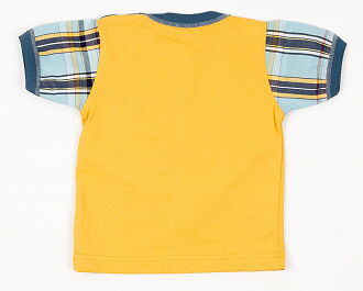 Комплект для мальчика (футболка+шорты) Денди горчичный 916 - фотография