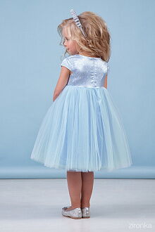 Платье нарядное Zironka голубое 38-8031-9 - фото
