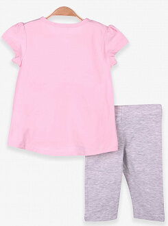 Комплект футболка и бриджи для девочки Breeze Cute Flamingos розовый 13490 - картинка