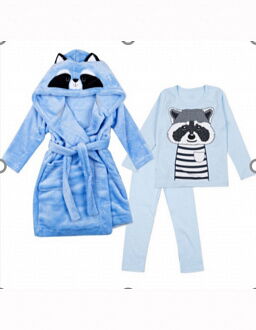 Халат и пижама для мальчика Фламинго Енот голубой 531-909 - цена