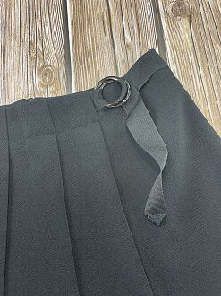 Школьная юбка в складку Mevis черная 3701-02 - размеры