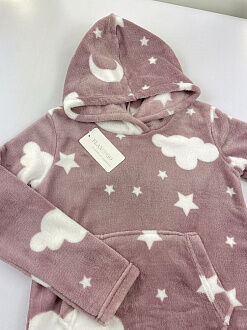 Теплая пижама вельсофт для девочки Фламинго пудра 887-910 - купить