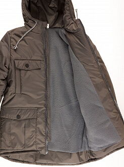 Куртка зимняя для мальчика Одягайко серая 20079 - фото