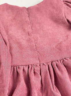 Нарядное вельветовое платье для девочки розовое 1208 - картинка