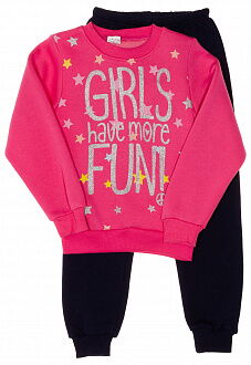 Утепленный костюмчик для девочки Benna Fun розовый 588 - цена
