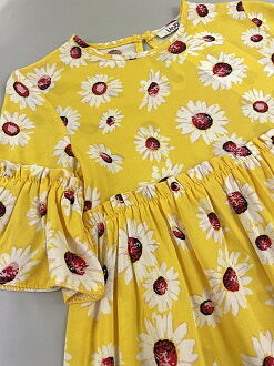 Летнее платье для девочки Mevis Ромашки желтое 4270-02 - размеры