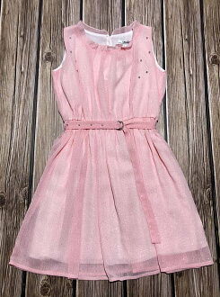 Нарядное платье для девочки Mevis розовое 3207-01 - фото