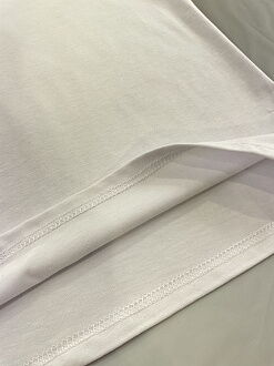 Базовая футболка оверсайз для девочки белая 1904 - фотография