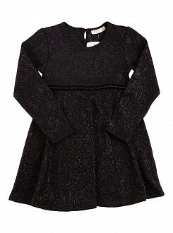 Платье для девочки Breeze жаккард черное 12257 - фото