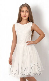 Нарядное платье для девочки Mevis молочное 2791-02 - цена
