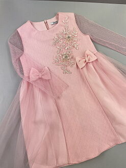 Нарядное платье для девочки Mevis розовое 2972-01 - картинка