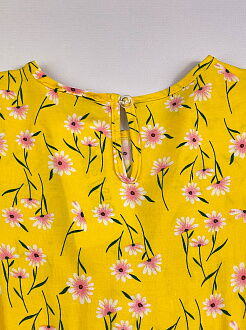 Платье для девочки Mevis Цветочки желтое 4228-03 - фото