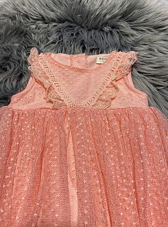 Нарядное платье для девочки Breeze персиковое 14130 - размеры