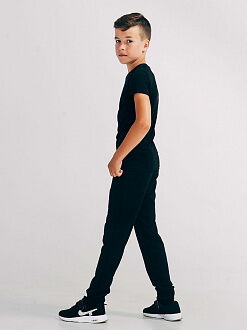 Спортивные штаны для мальчика SMIL черные 115460/115441/115442 - размеры