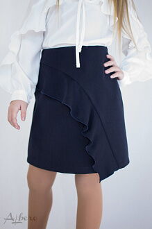 Школьная юбка с воланом Albero синяя 3027 - фотография