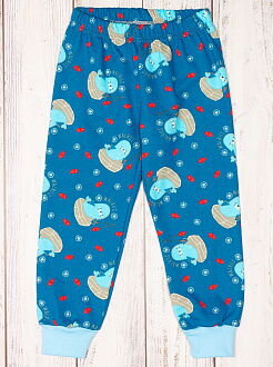 Утепленная пижама для мальчика Фламинго Моржик серая 329-303 - фото