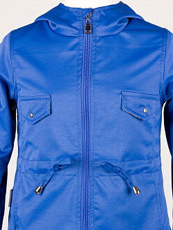 Куртка-ветровка для девочки ОДЯГАЙКО синяя 24012 - купить