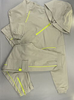 Спортивный костюм для девочки Mevis оливковый 3725-01 - картинка