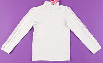 Блузка для девочки MEVIS белая 1604 - фото