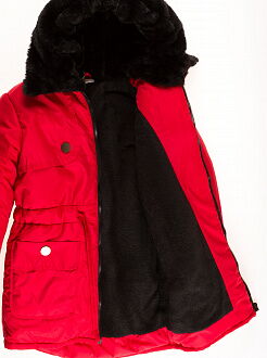 Куртка зимняя для девочки Одягайко красная 20026 - фото