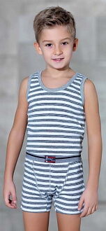 Комплект белья для мальчика (майка+боксеры) BRIX серый 9043 - цена