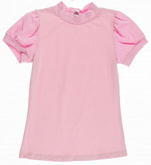 Блузка трикотажная с коротким рукавом Valeri tex розовая 1711-99-042 - цена