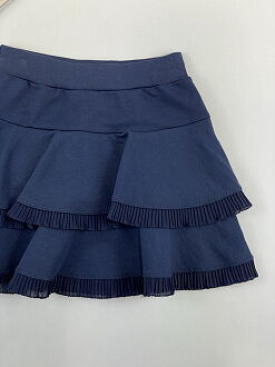 Трикотажная школьная юбка для девочки SMIL cиняя 120231 - купить