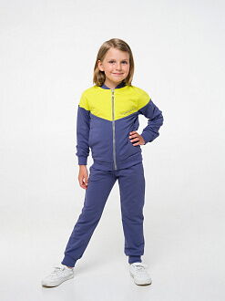 Спортивный костюм для девочки SMIL желто-синий 117282/117283 - цена