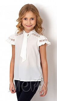 Нарядная блузка для девочки Mevis молочная 2715-01 - цена