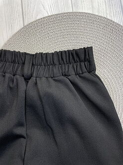 Брюки-палаццо школьные для девочки трикотаж Valza черные 5108 - купить