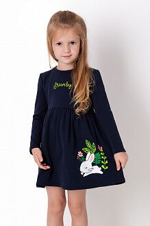 Платье для девочки Mevis Зайка синее 3877-03 - цена