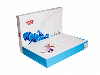 Комплект постельного белья HOBBY 3D Poplin Cristina голубой 200*220 - фотография