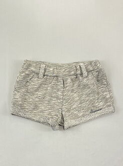Трикотажные шорты для девочки Фламинго серые 768-316 - фотография