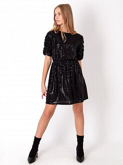 Нарядное платье для девочки Mevis черное 4047-03 - цена