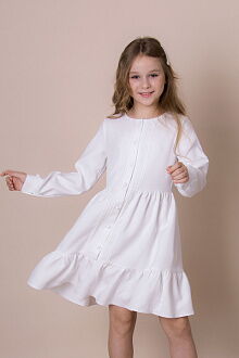 Нарядное платье для девочки Mevis Цветочки молочное 5041-02 - цена