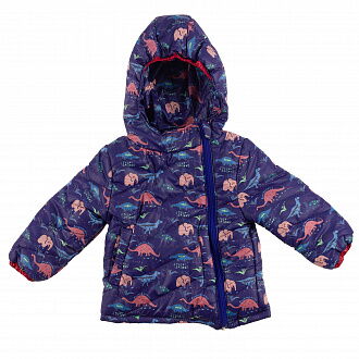 Куртка для мальчика ОДЯГАЙКО Динозавры синяя 22094 - размеры