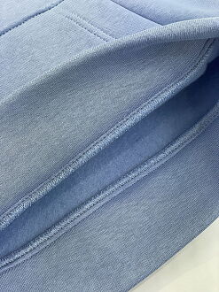 Утепленный спортивный костюм для девочки голубой джинс 2708-01 - размеры