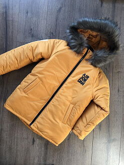 Зимняя куртка для мальчика Kidzo горчичная 3310 - цена
