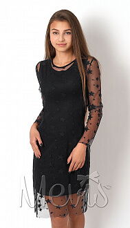 Нарядное платье для девочки Mevis черное 2661-02 - цена