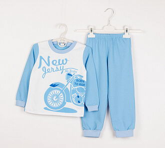 Пижама утепленная для мальчика Valeri tex голубая 1626-55-055 - цена