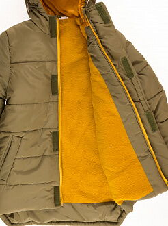Куртка зимняя для мальчика Одягайко хаки 20059 - размеры