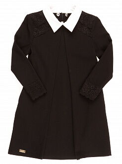 Платье школьное трикотажное SUZIE Камелия черное ПЛ-24 - цена
