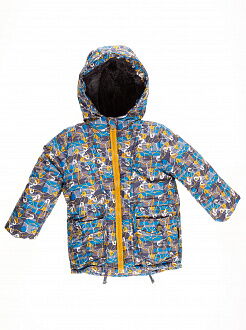 Куртка зимняя для мальчика Одягайко синий абстракт 20012О - цена