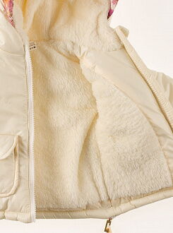 Куртка зимняя для девочки Одягайко молочная 20040О - картинка