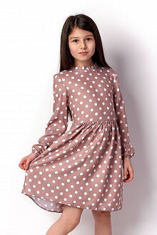 Платье для девочки Mevis Горох бежевое 3328-04 - цена