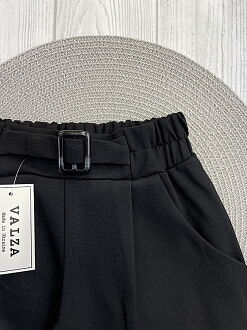 Брюки-палаццо для девочки трикотаж Valza черные 5102 - Киев