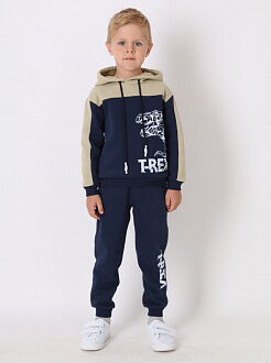 Утепленный спортивный костюм для мальчика Mevis T-Rex оливковый 4001-01 - цена